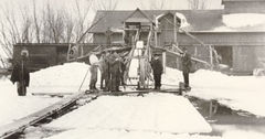 harvesting/storing ice at Schimmer's Lake